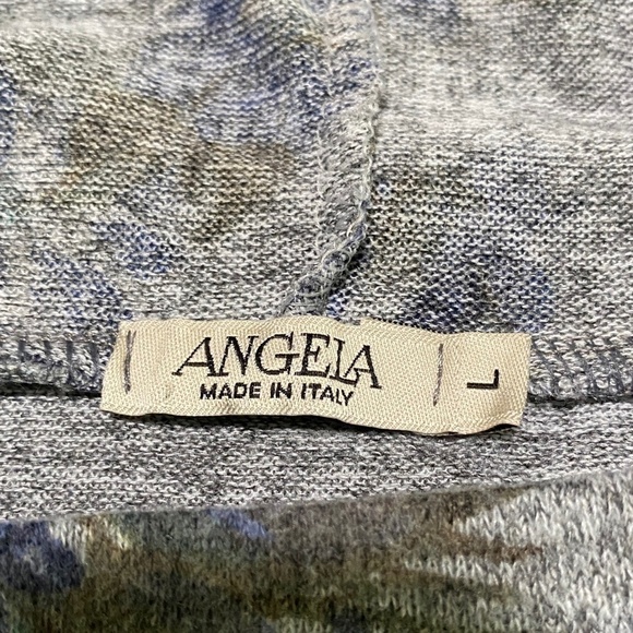 𝅺ANGELA made in Italy long sleeve hooded shirt size L - Picture 5 of 6